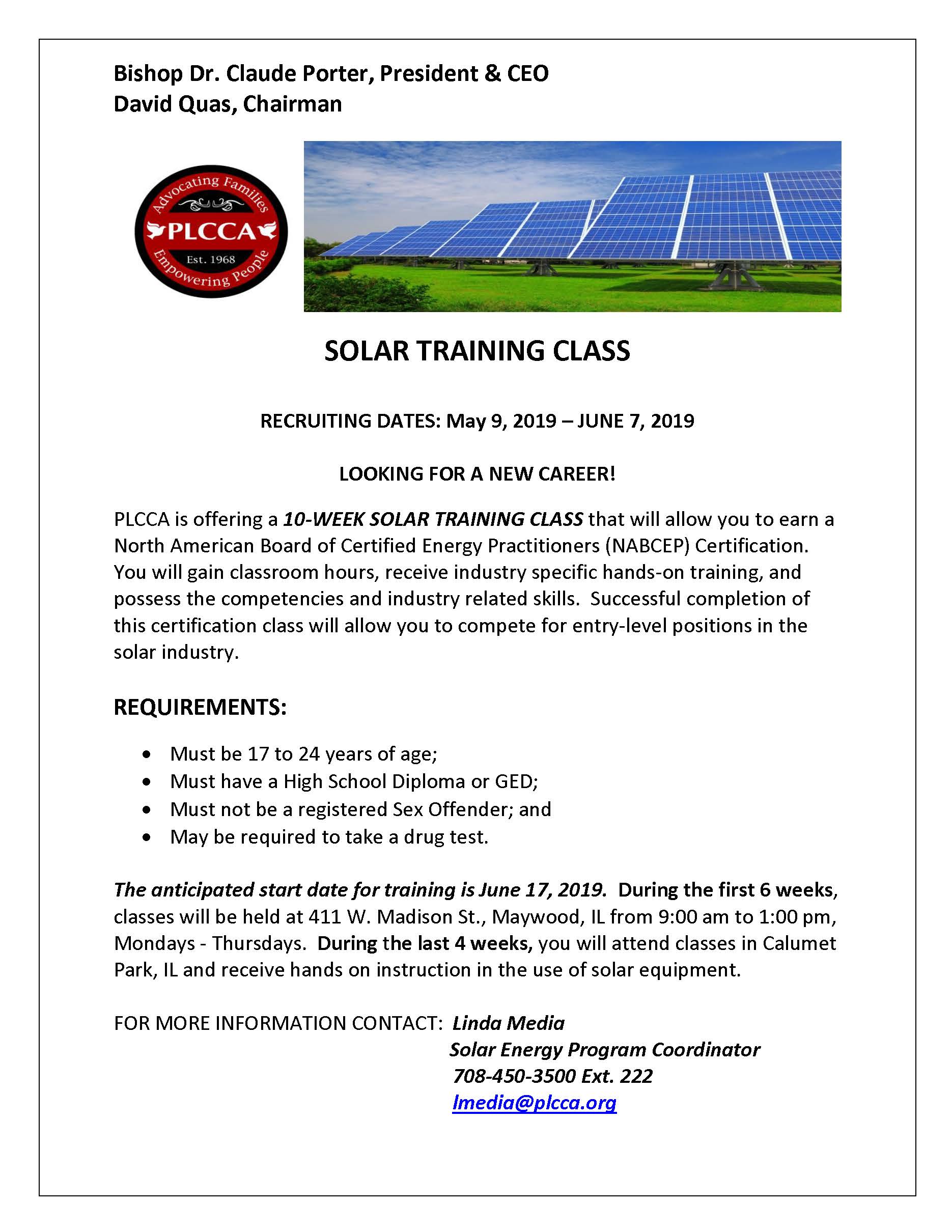 May Solar 2019 Flyer